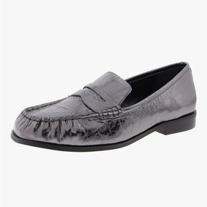 MICHAEL KORS Carlson Crackled Metallic Leather Loafer‎